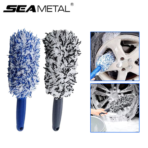 Portable Car Wheel and Tire Rim Cleaning Brush for Detailing and Dust Removal