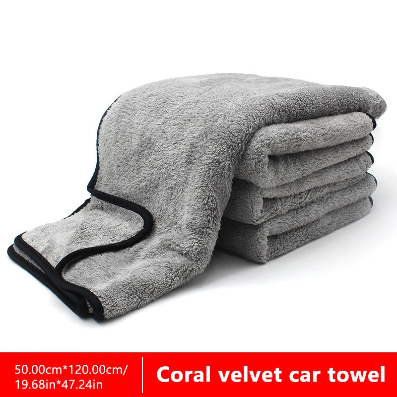 SEAMETAL 120X50Cm Microfiber Car Wash Towel Ultra-Soft Car Cleaning Towels High Absorbent Drying Cloth for Car Detailing Care