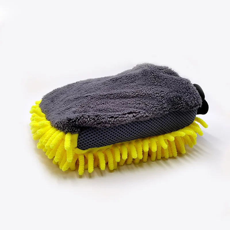 Large Microfiber Car Wash Mitt Waterproof Chenille Gloves Thick Car Cleaning Mitt Wax Detailing Auto Care Double-Faced Glove