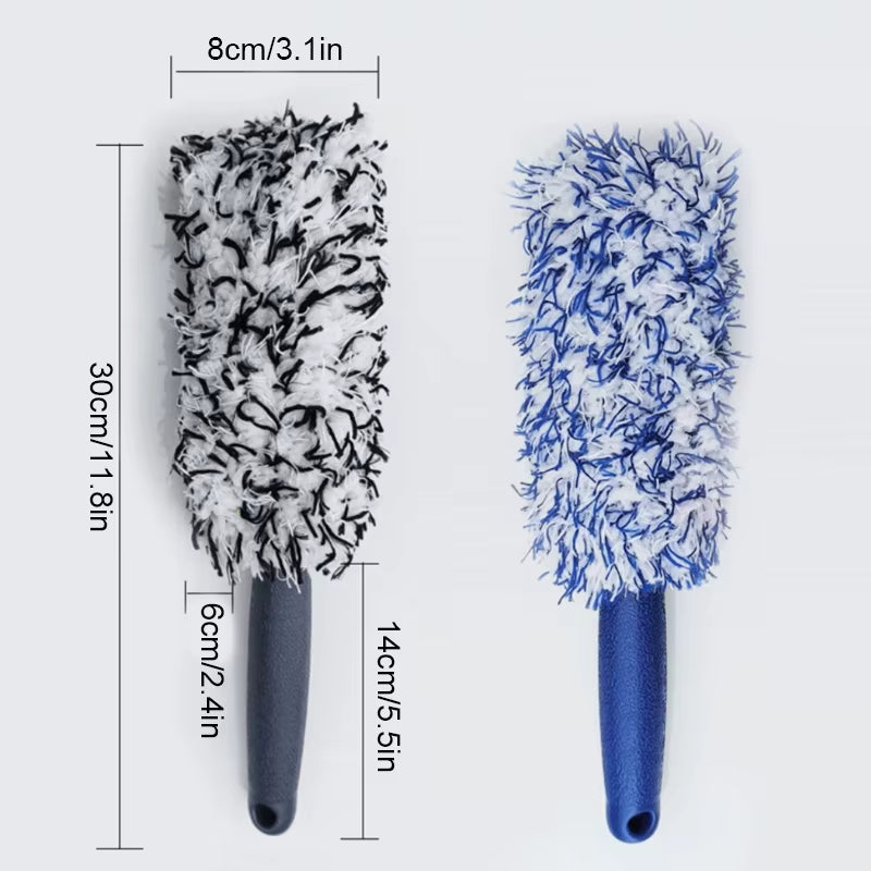 Portable Car Wheel and Tire Rim Cleaning Brush for Detailing and Dust Removal